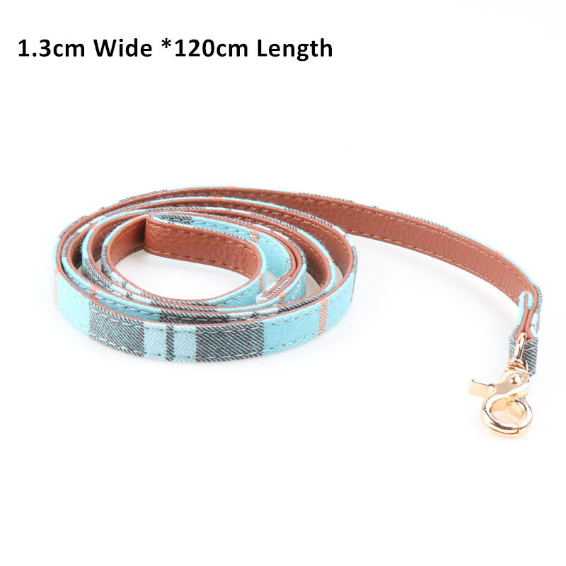 Ondaum British Plaid Bow Dog Collar – Classic, Comfortable, and Stylish