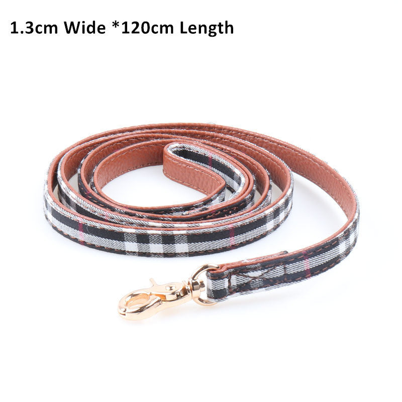 Ondaum British Plaid Bow Dog Collar – Classic, Comfortable, and Stylish