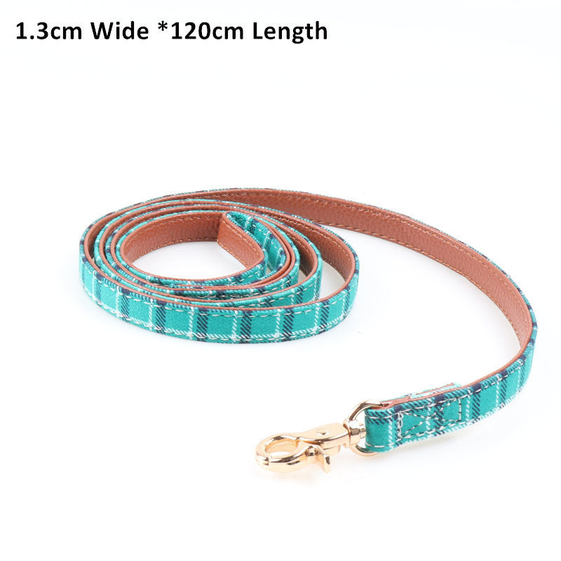 Ondaum British Plaid Bow Dog Collar – Classic, Comfortable, and Stylish