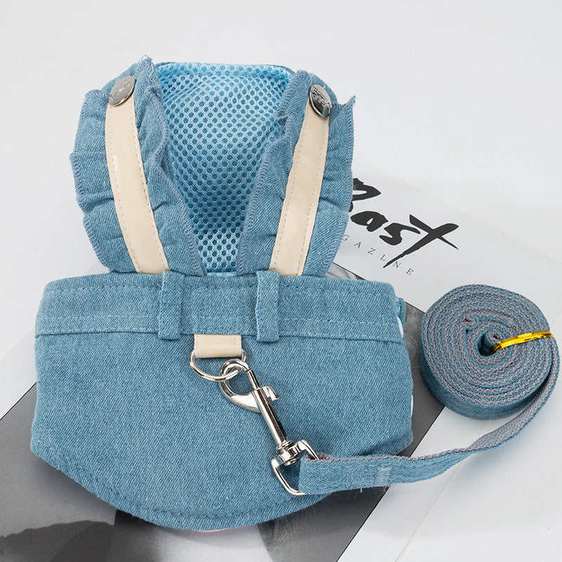 Cross-border vest-style traction rope for small dogs