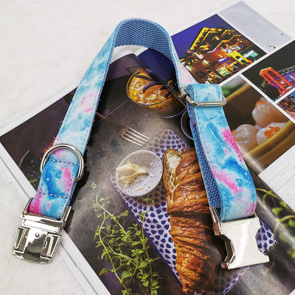 Custom Engraved Dog Collar with Zinc Alloy Buckle