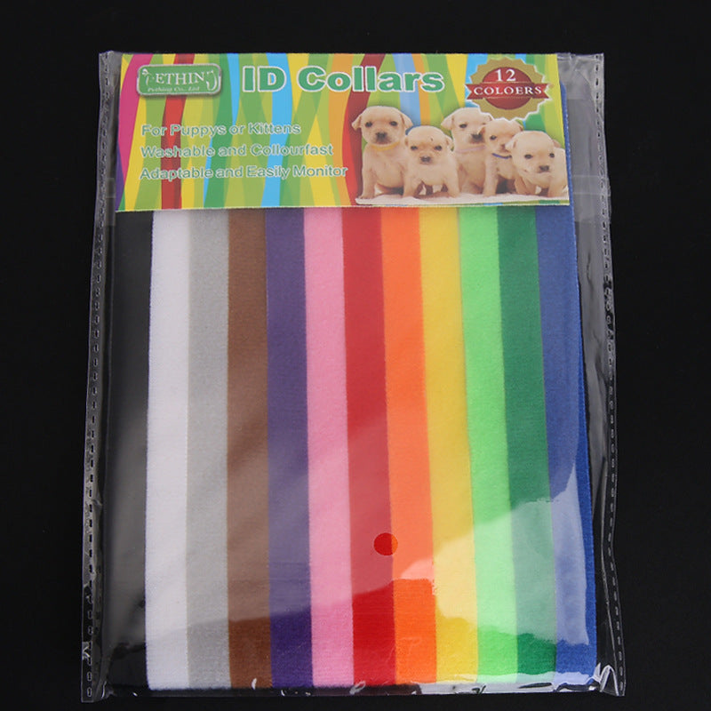 Pet Simple Collar Velcro Identification Collar Kitten And Puppy ID Collar