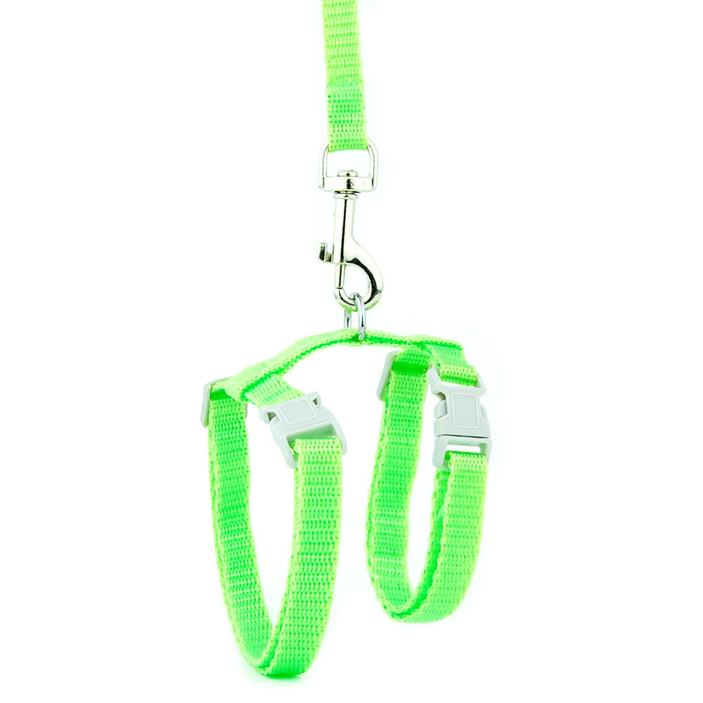 Pet Traction Rope I-shaped Cat And Dog Chest Strap Adjustable Anti-stroke Cat Rope Japanese-style Cat Walking
