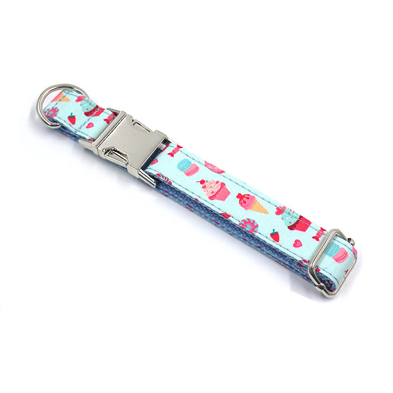 Macaron Pet Dog Collar  Ice Cream Foreign Trade Amazon Pet Dog Chain