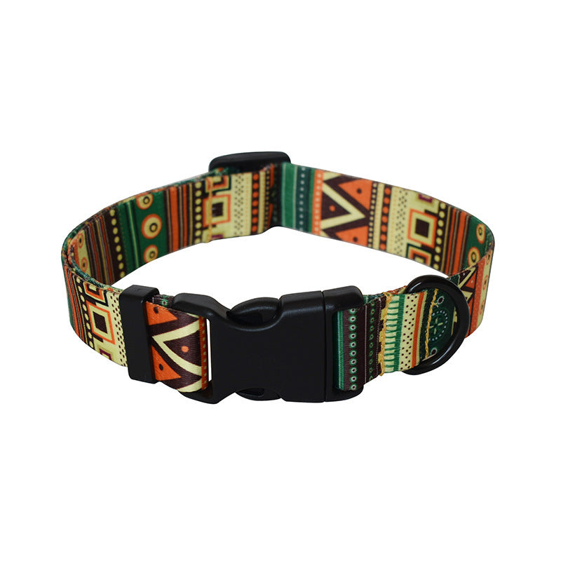 Ribbon dog rope ethnic pet productsPrinted dog collar