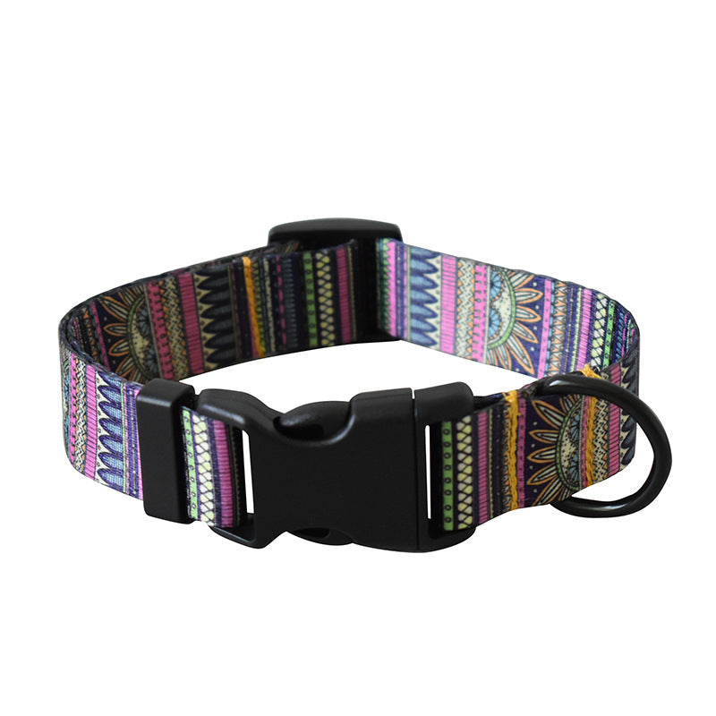 Ribbon dog rope ethnic pet productsPrinted dog collar