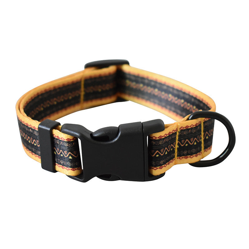 Ribbon dog rope ethnic pet productsPrinted dog collar