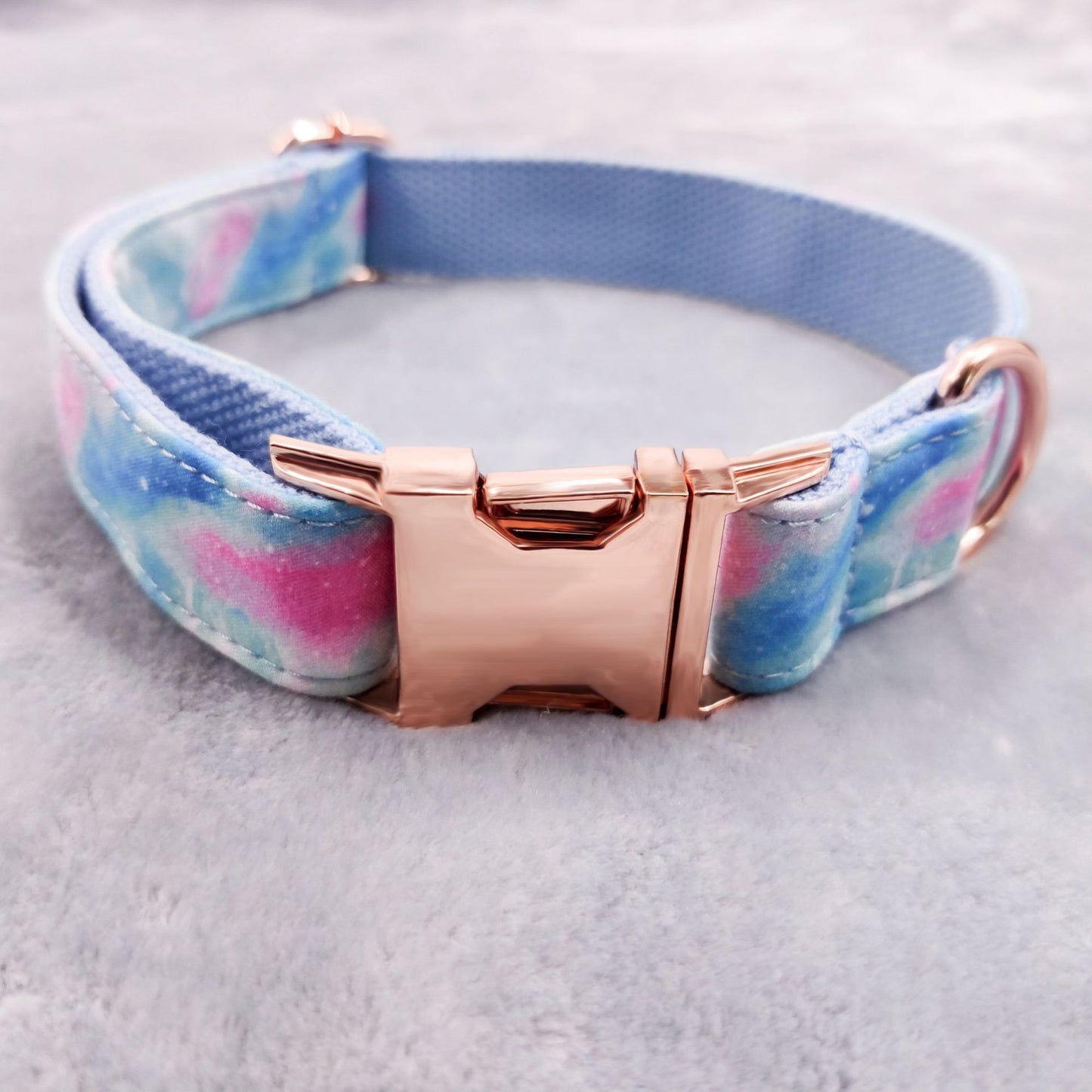 Pet Collar Amazon Hot Dog Collar Fashion Rose Gold Zinc Alloy Buckle Can Be Engraved Dog Collar