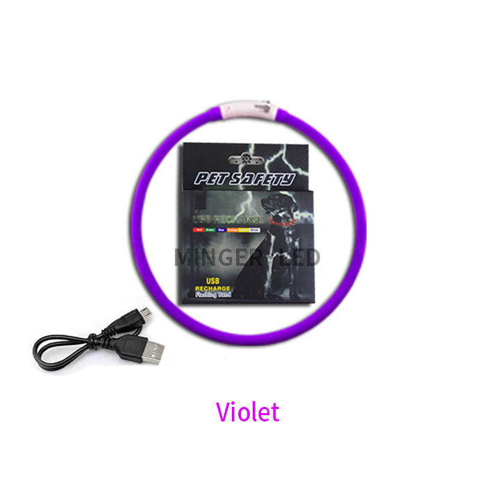 LED pet light collar