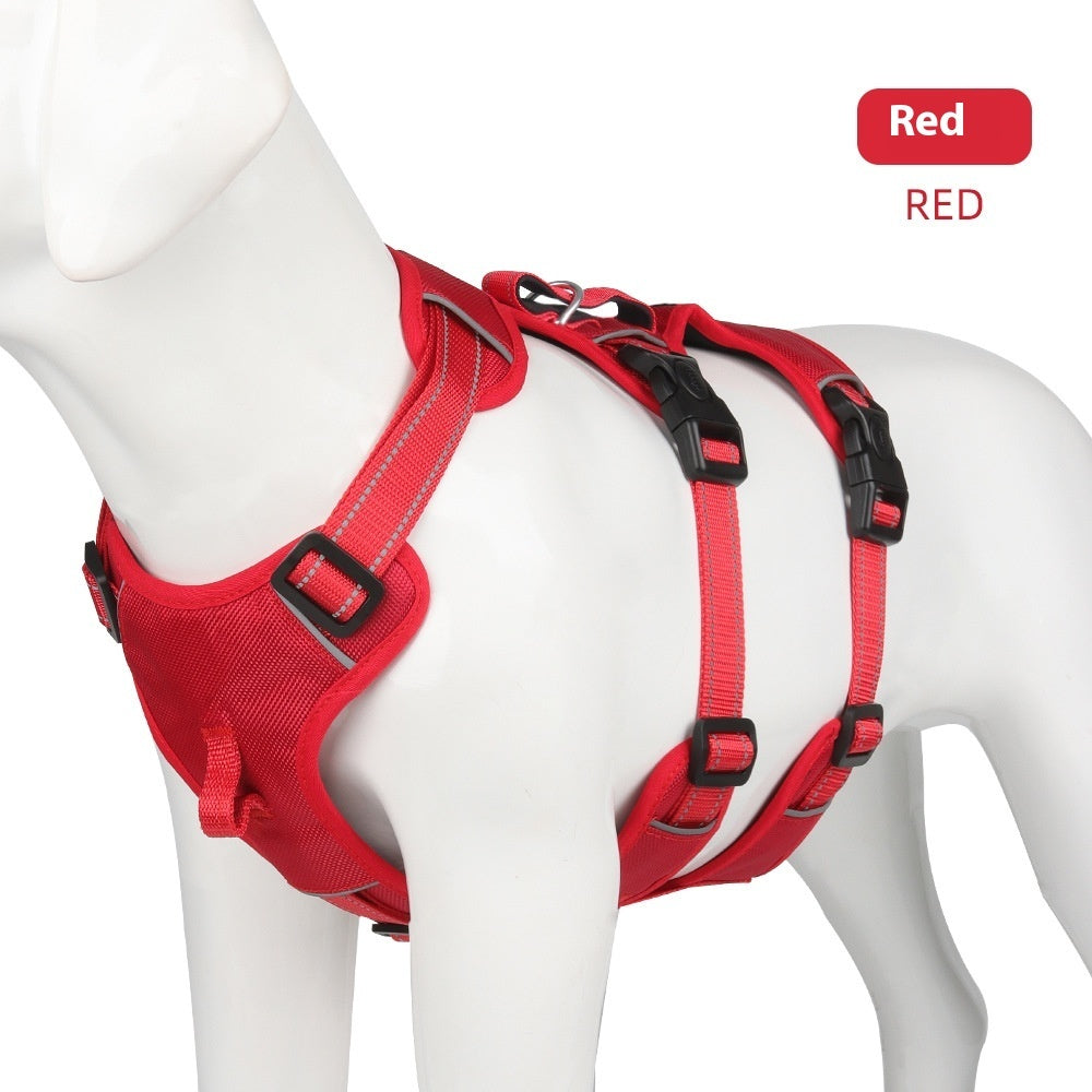 Anti Breaking Loose Big Dog Chest Strap Oxford Cloth Dog Hand Holding Rope Pet Supplies