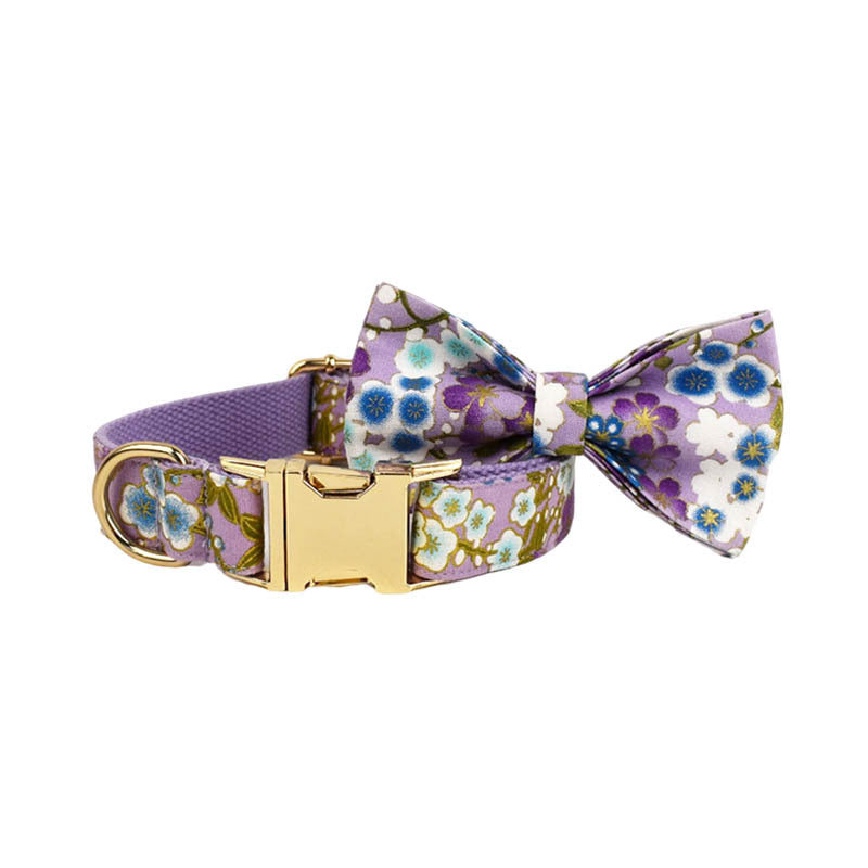 Floral Dog Accessory Set with Poop Bag