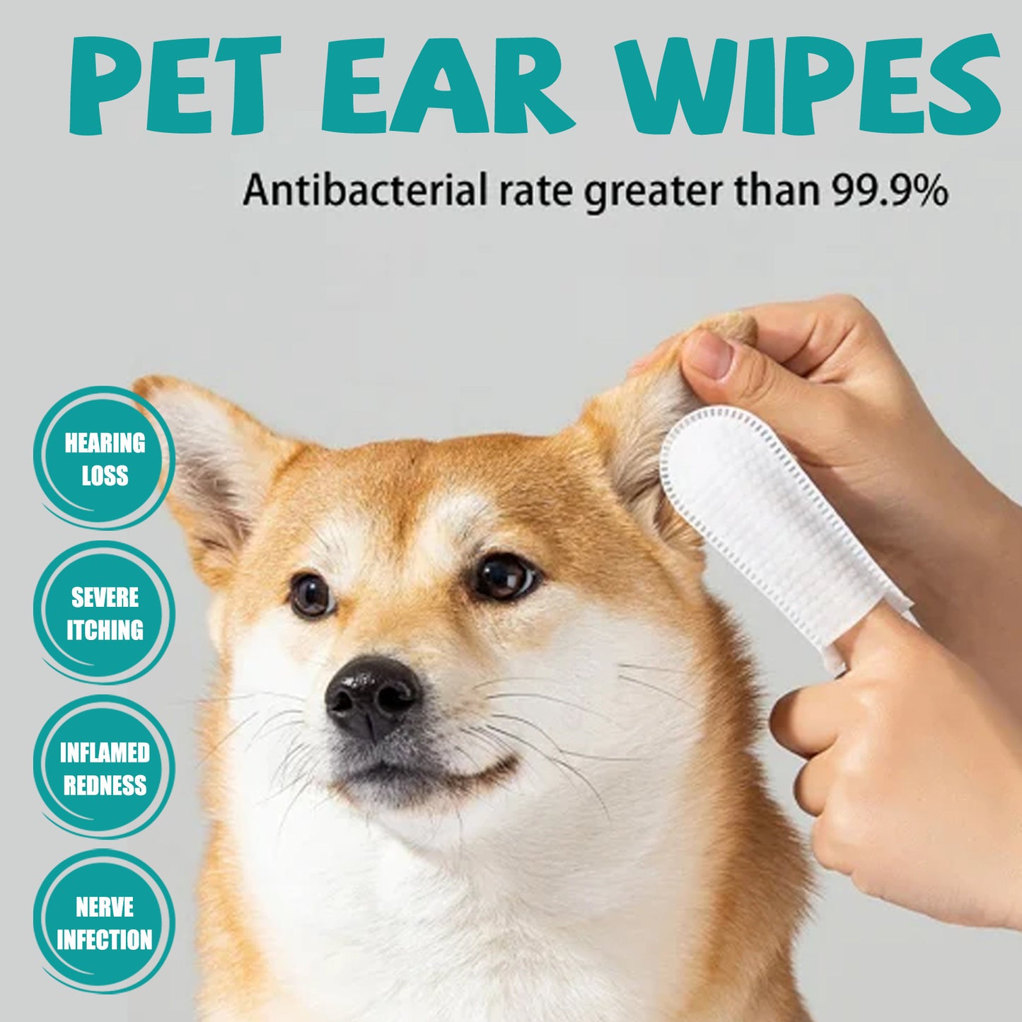 Pet Ear Cleaning Finger Stall Cleaning Cat Dog Ear Mite Earwax Care Meatus Acusticus Cleaning Finger Stall