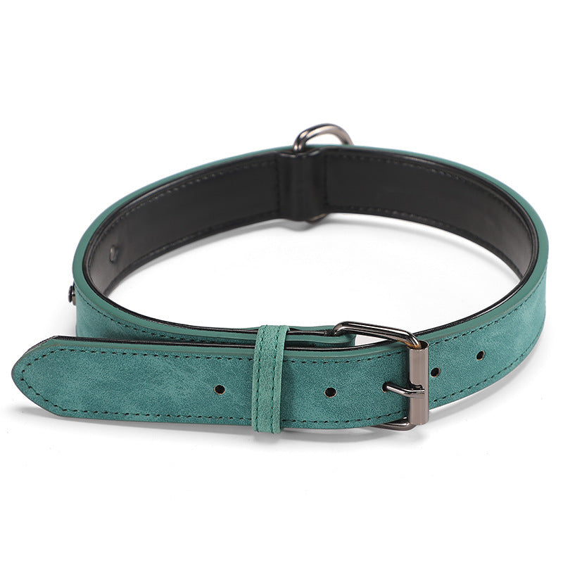 Pet Microfiber Leather Engraved Adjustable Anti-lost Collar