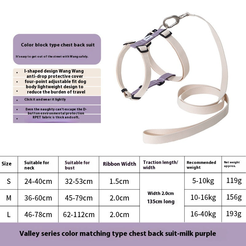 Pet Harness Valley I-shaped Anti Breaking Loose