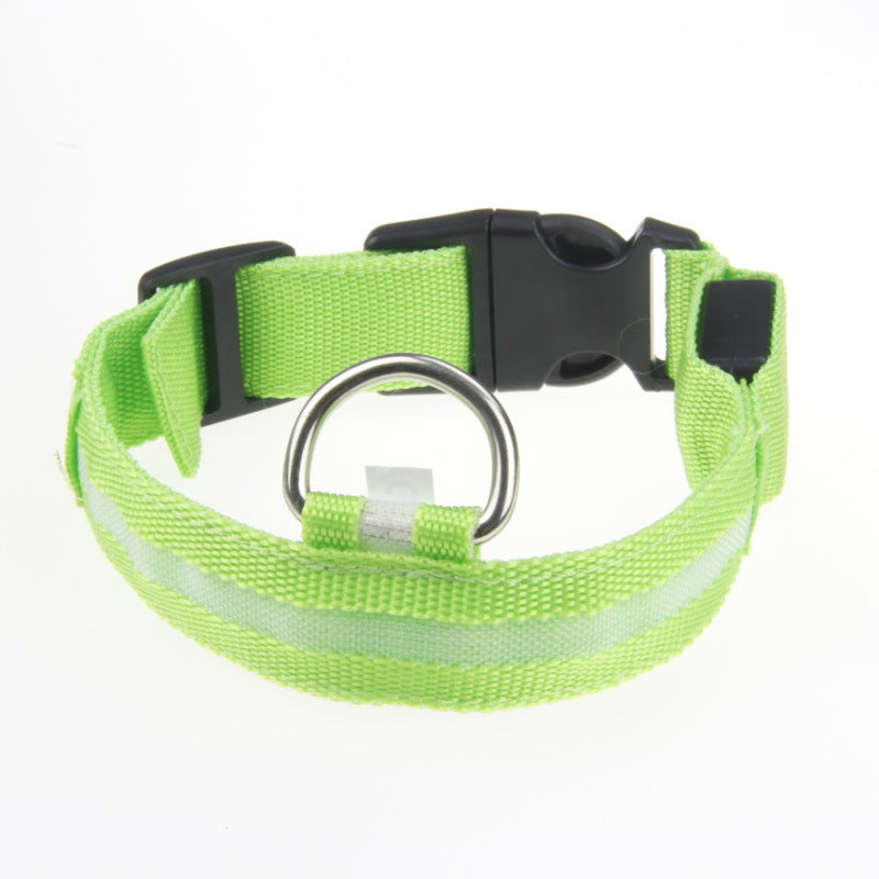 ONDAUM LED Luminous Pet Dog Collar – Rechargeable & Adjustable Night Safety Collar with Multicolor Lights