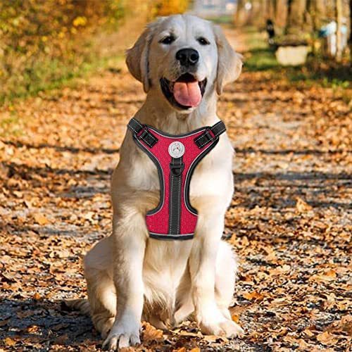 Shock Absorption Comfortable Night Vision Reflective Pet Harness Dog Vest Traction Chest Strap