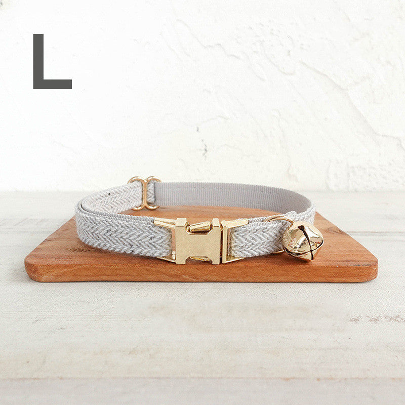 Pet Cat Collar Light Grey Double Soft