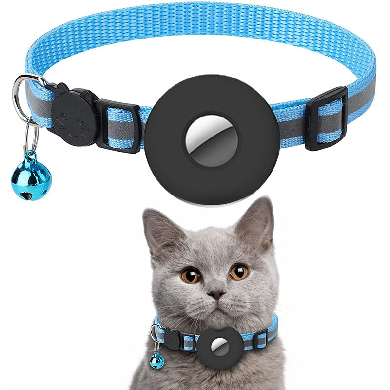 Reflective Airtag Pet Collar with Bell