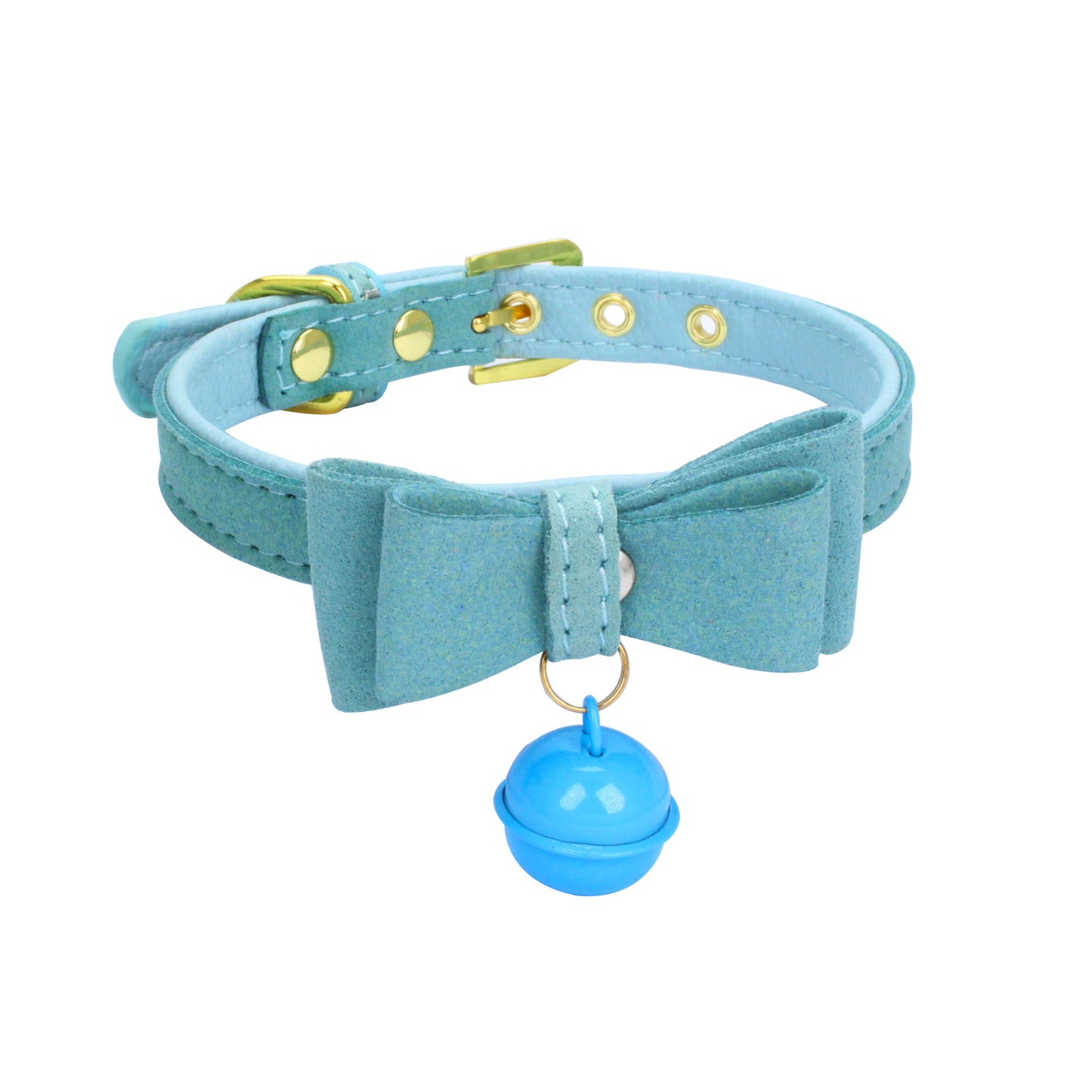 Bowknot hanging bell comfortable pet collar