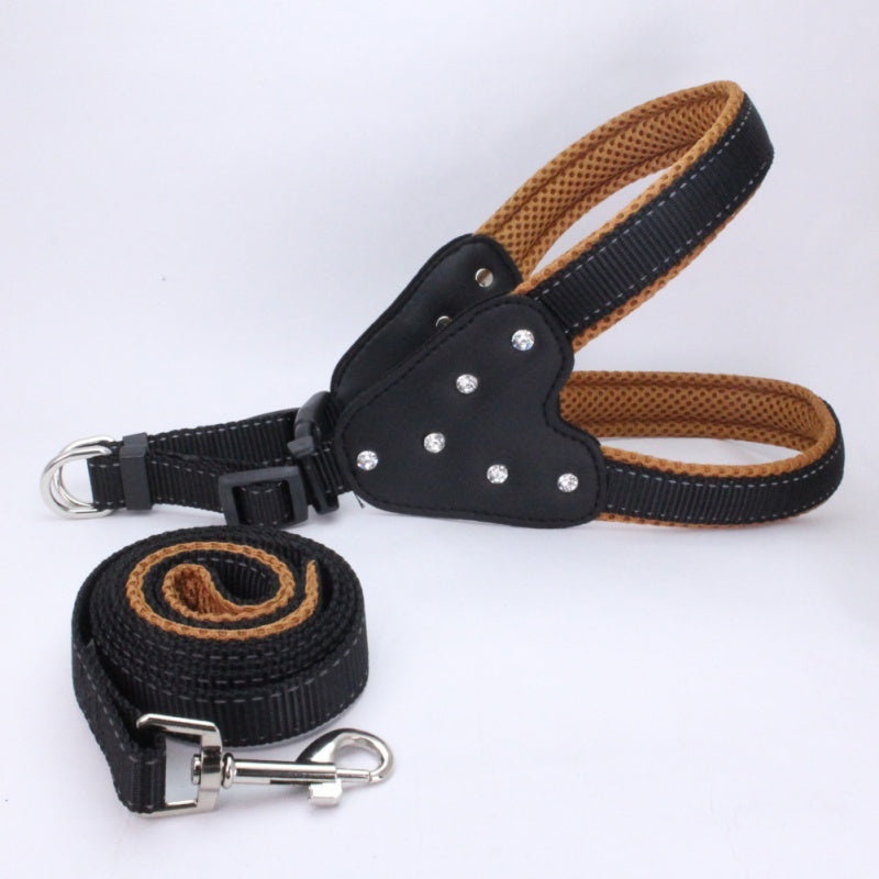Dog chest back triangle chest strap