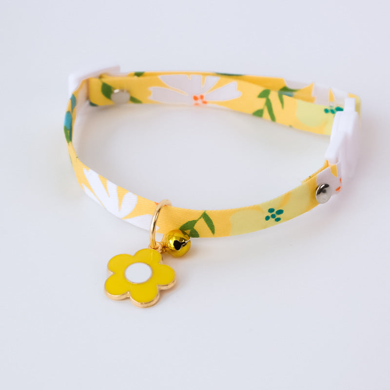 Pet Collar Daisy Flower Safety Buckle Necklace