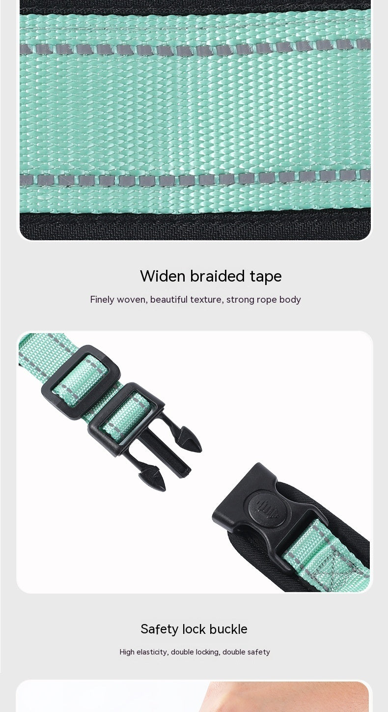 Dog Hand Holding Rope Chest Strap Reflective Vest Explosion-proof Medium Large Dog Pet Traction Dog Leash