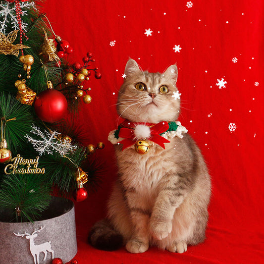 Cat Collar Scarf  Pet ChristmasNew Year's