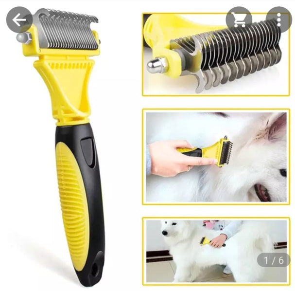 Stainless steel double-sided  knot comb