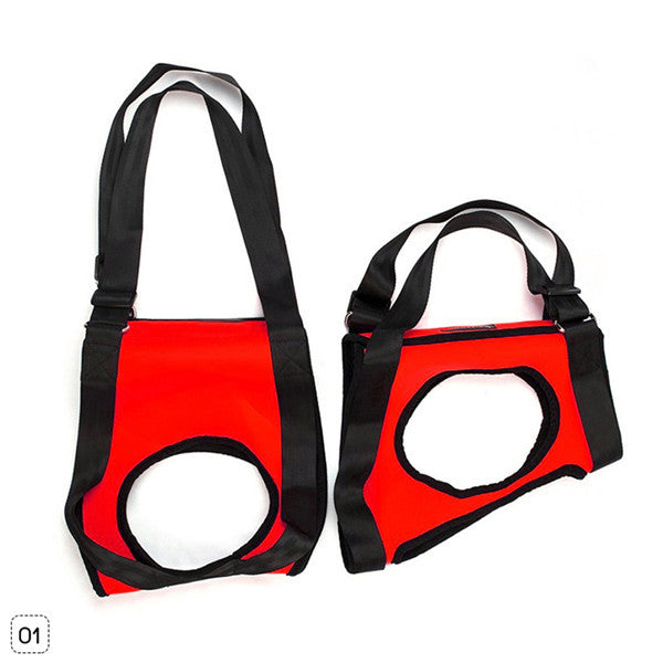 Auxiliary single shoulder lifting strap for injured dog
