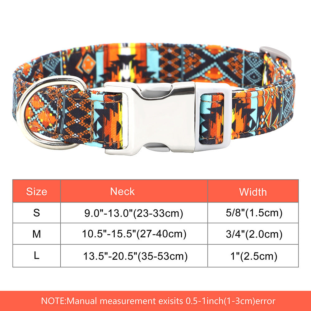 Personalized Nylon Pet Collar - Customizable Mohair Collar for Dogs and Cats, Available in Multiple Colors and Sizes