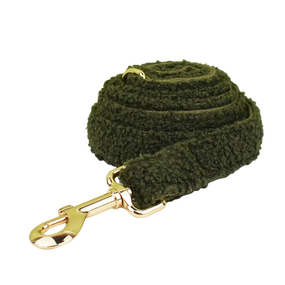 Army Green Velvet Pet Fashion Set