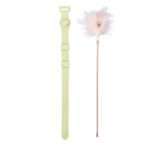 Collar Feather Funny Cat Stick With Bell Tied Neck Selfhealing  Bite Resistant Kitten Toy