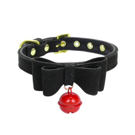 Bowknot hanging bell comfortable pet collar