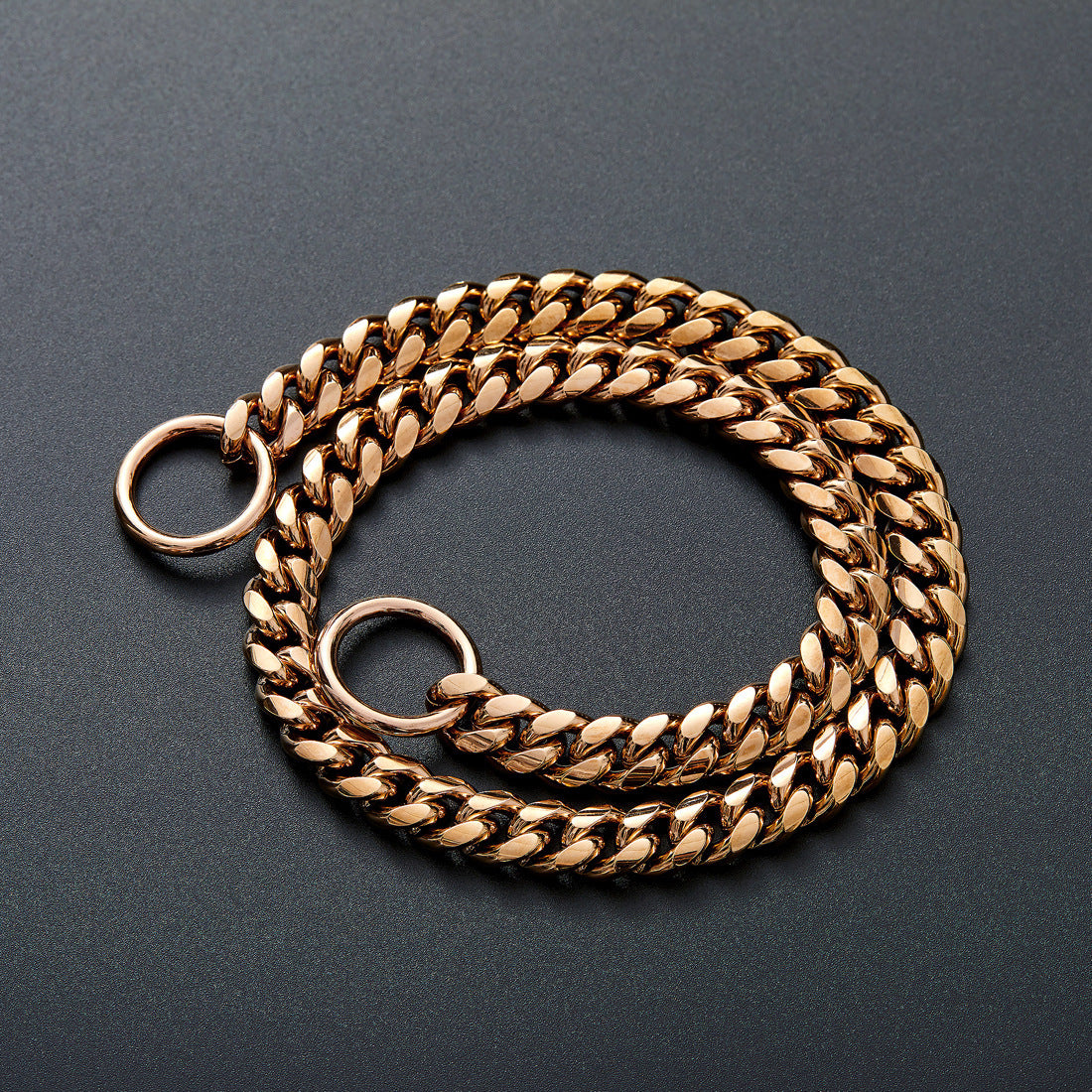 Small And Medium Sized Pet Dog Leash Stainless Steel Encrypted Collar