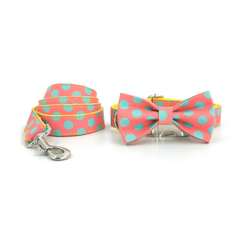 Polka Dot Dog Collar Traction Rope Review