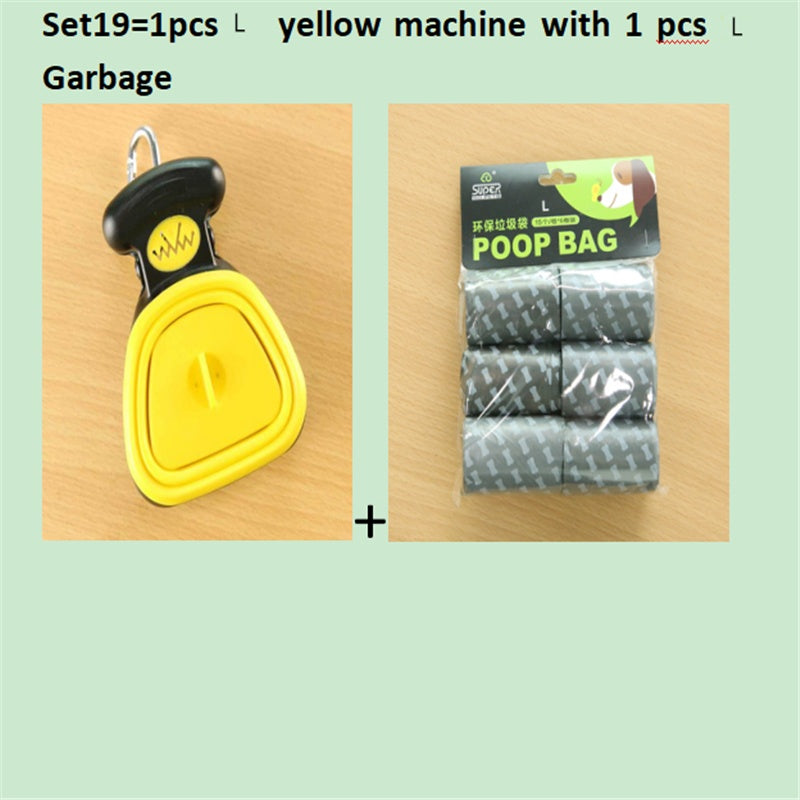 Foldable Dog Pooper Scooper with Degradable Bags