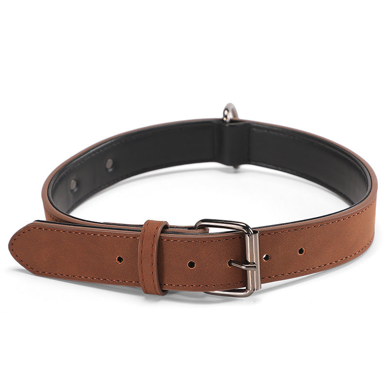 Pet Microfiber Leather Engraved Adjustable Anti-lost Collar