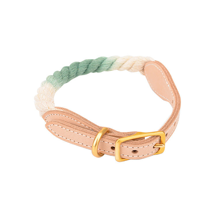 New style leather not-leaf neck, comfortable and firm pet accessories, gradient color bib collar for dogs, cats and cats