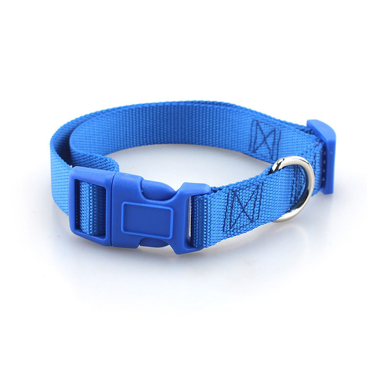 Ondaum Adjustable Plain Polyester Pet Collar – Durable & Comfortable Dog Collar in Multiple Colors & Sizes