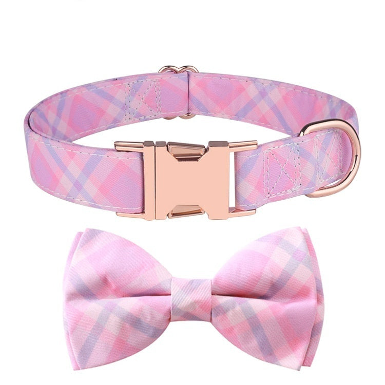 Stylish Rose Gold Bow Pet Collar