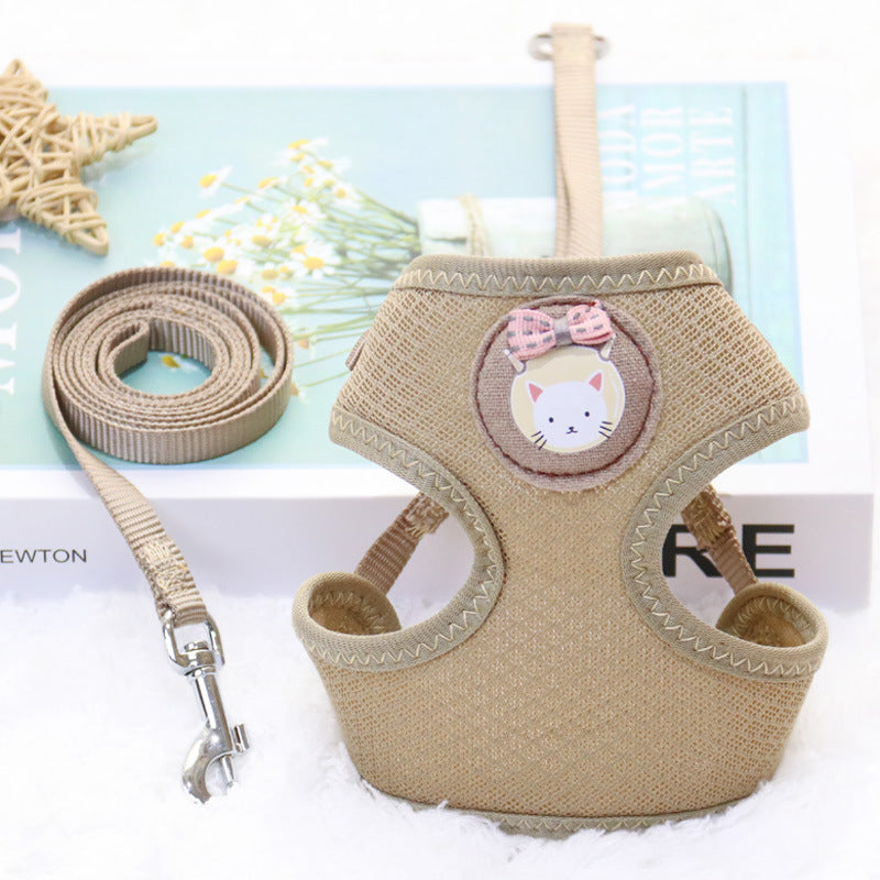 Spring And Summer Vest Dog Small Dog Pomeranian Breathable Chest Strap