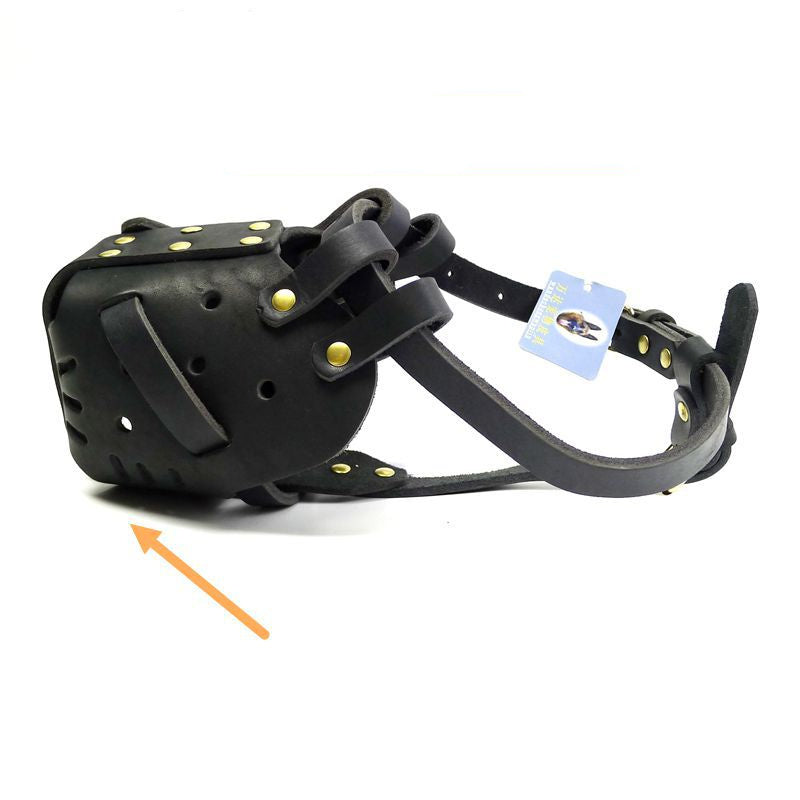 Cowhide Dog Muzzle for Medium & Large Dogs