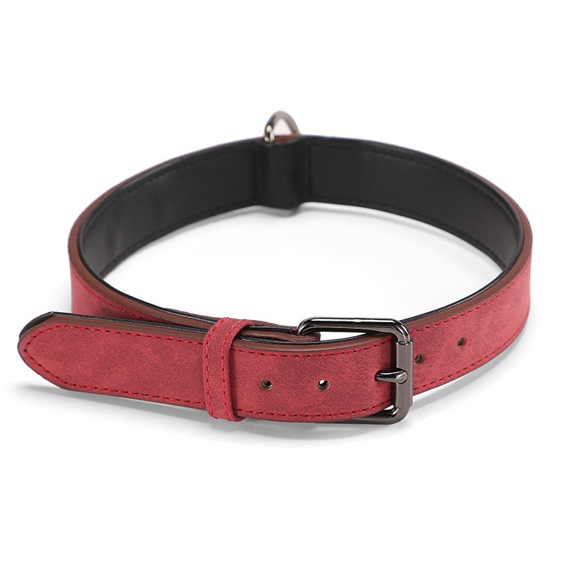 Pet Microfiber Leather Engraved Adjustable Anti-lost Collar