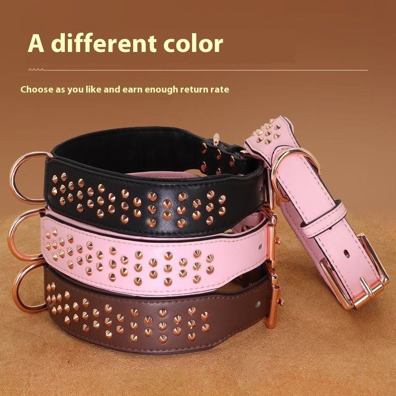 Durable Leather Anti-Bite Dog Collar