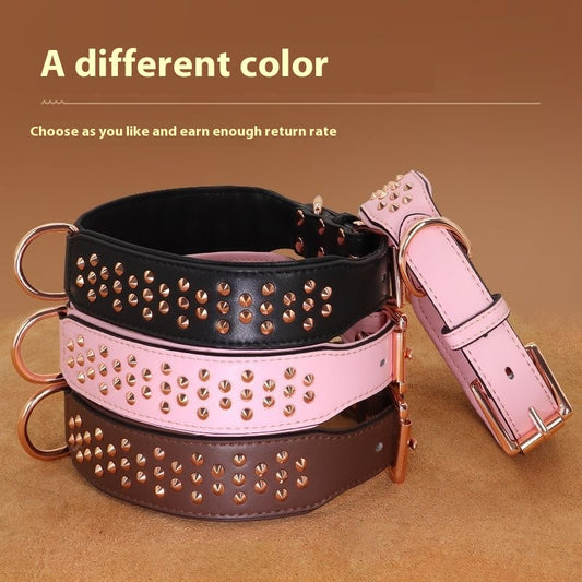 Durable Leather Anti-Bite Dog Collar
