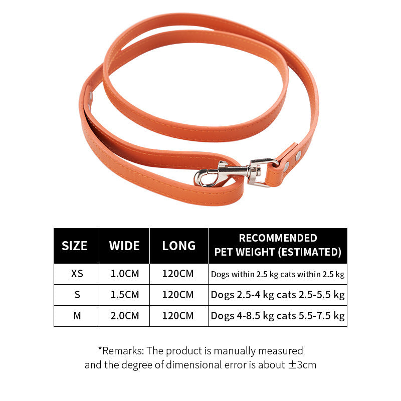 Stylish PU Leather Pet Leash for Dogs and Cats