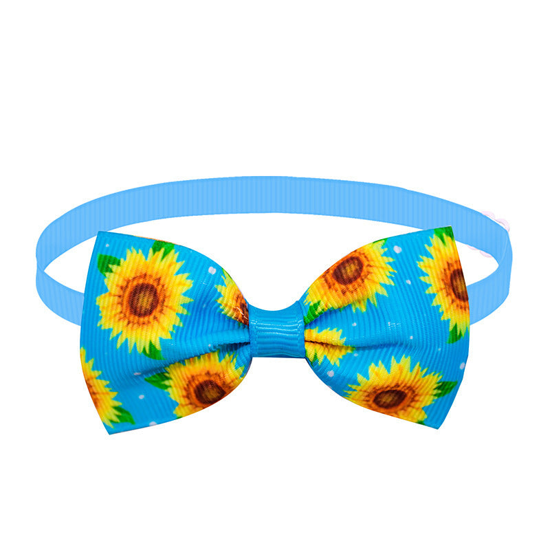 Sunflower Pet Bow Tie Dog Summer Decoration