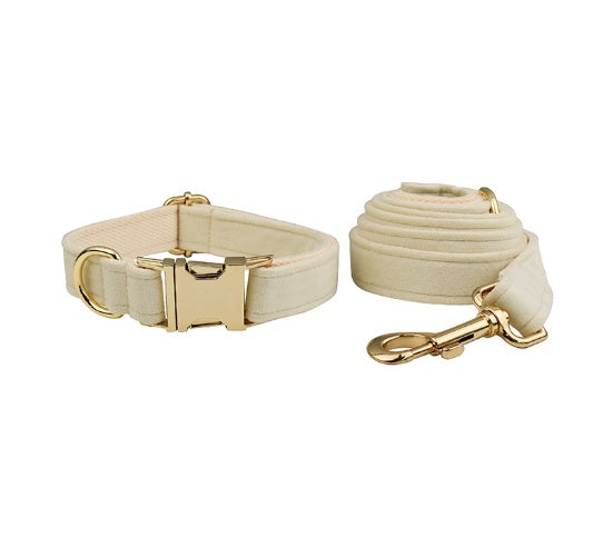 Velvet Pet Collar Traction Rope
