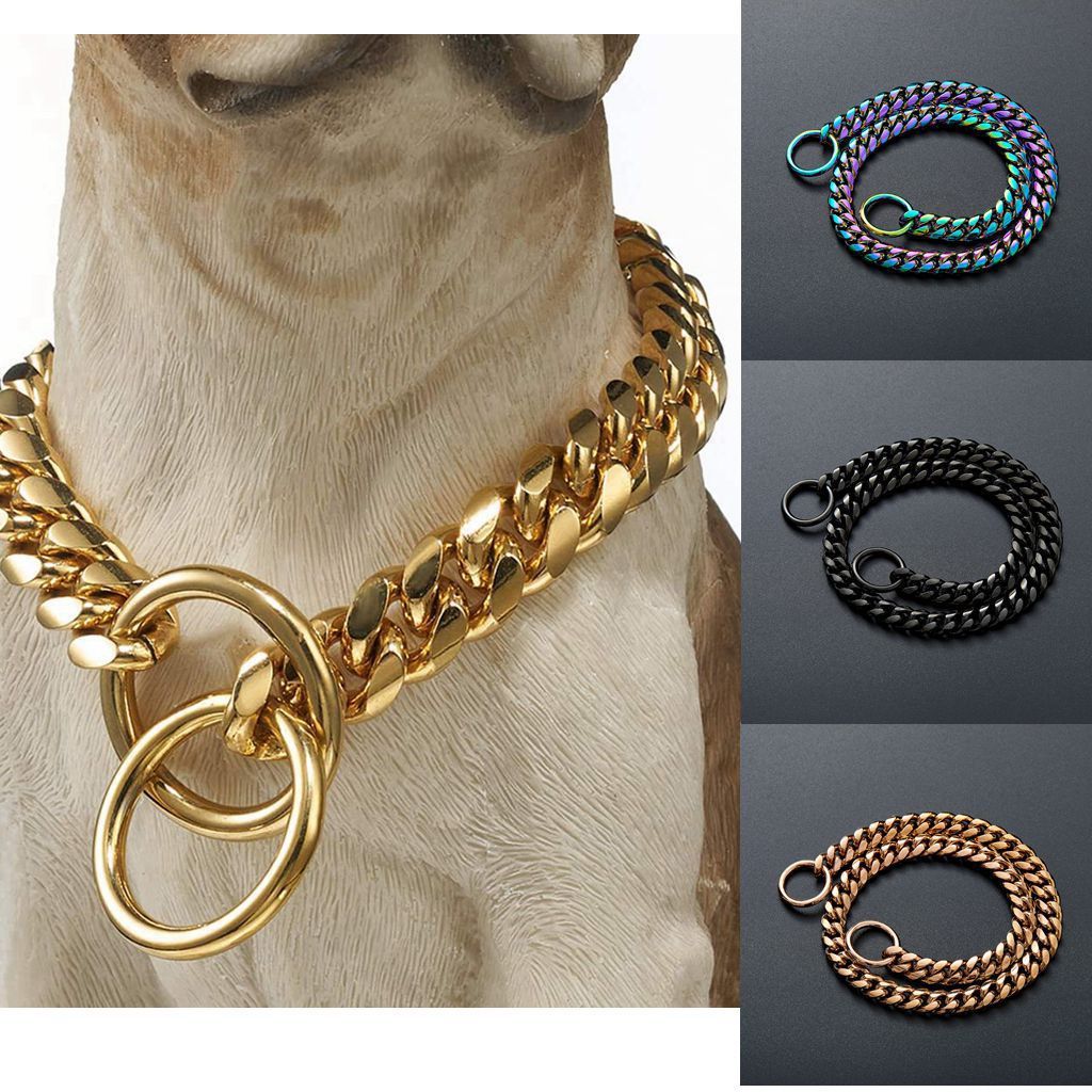 Pet Supplies Stainless Steel Drag Chain Double Ring