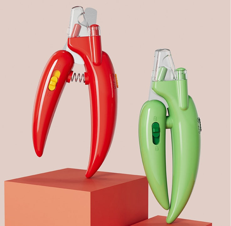 New LED Blood Line Pet Nail Clippers Cat Dog Pets Supplies